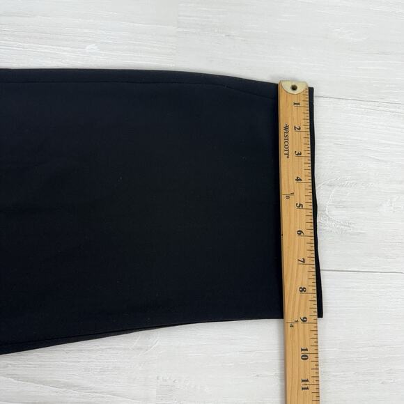 Eileen Fisher 100% Silk Crepe Wide Leg Pants Large Petite Black Pull On Flowy - Picture 12 of 14